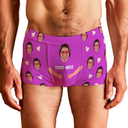 Cueca Personalizada Todo meu Roxa frente
