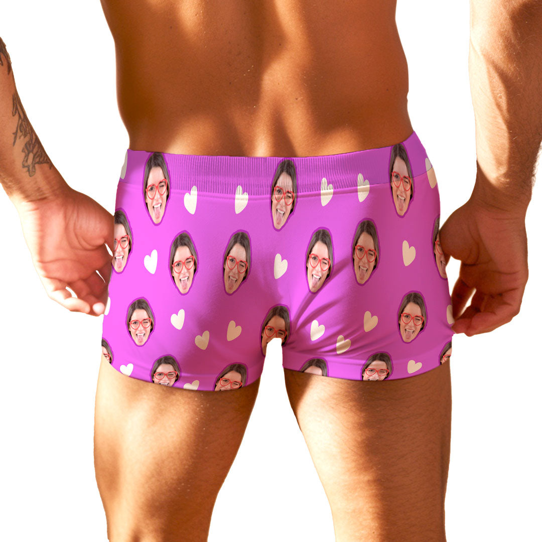 Cueca Personalizada Todo meu Roxa verso