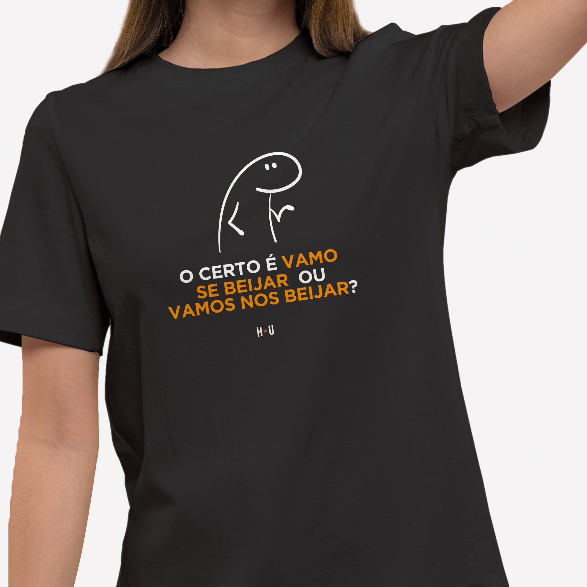 Camiseta Flork, O certo é vamos se beijar ou vamos nos beijar