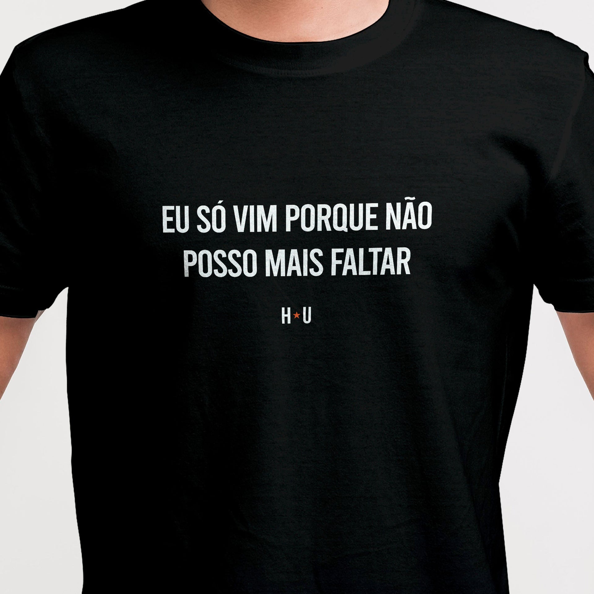 Camiseta Não posso mais faltar Preta