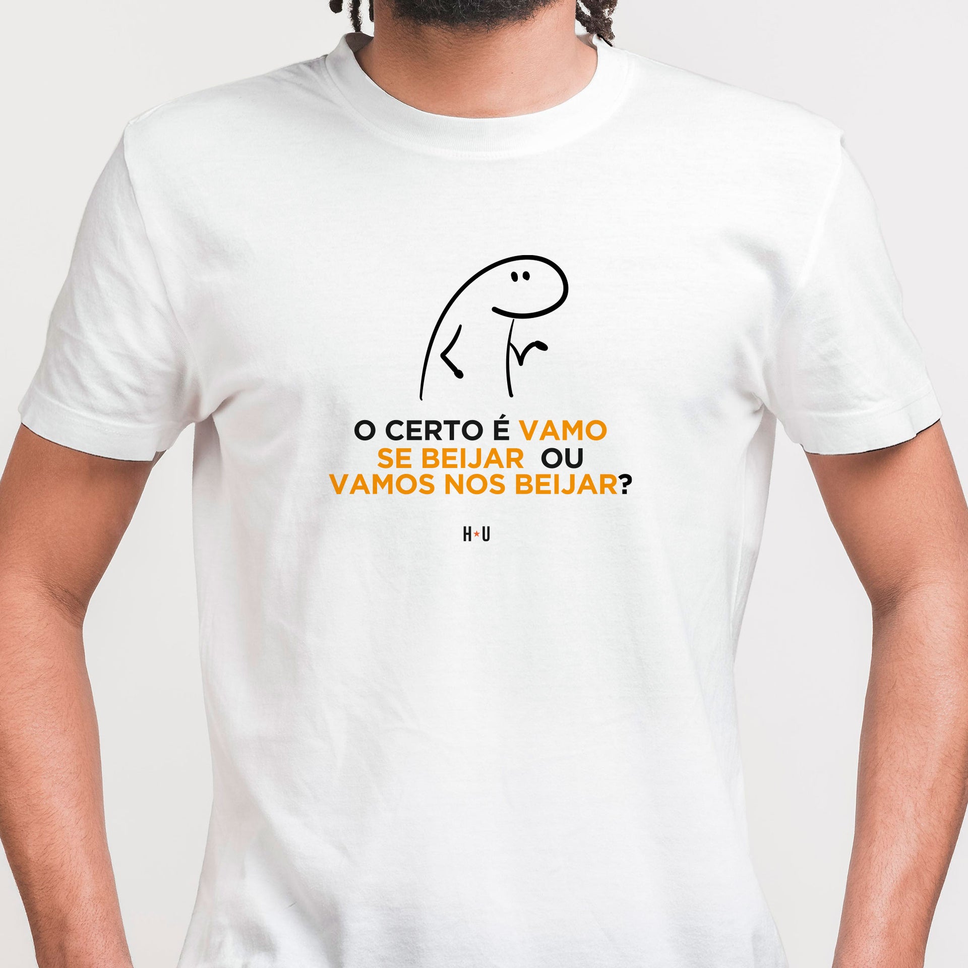 Camiseta Flork, O certo é vamos se beijar ou vamos nos beijar