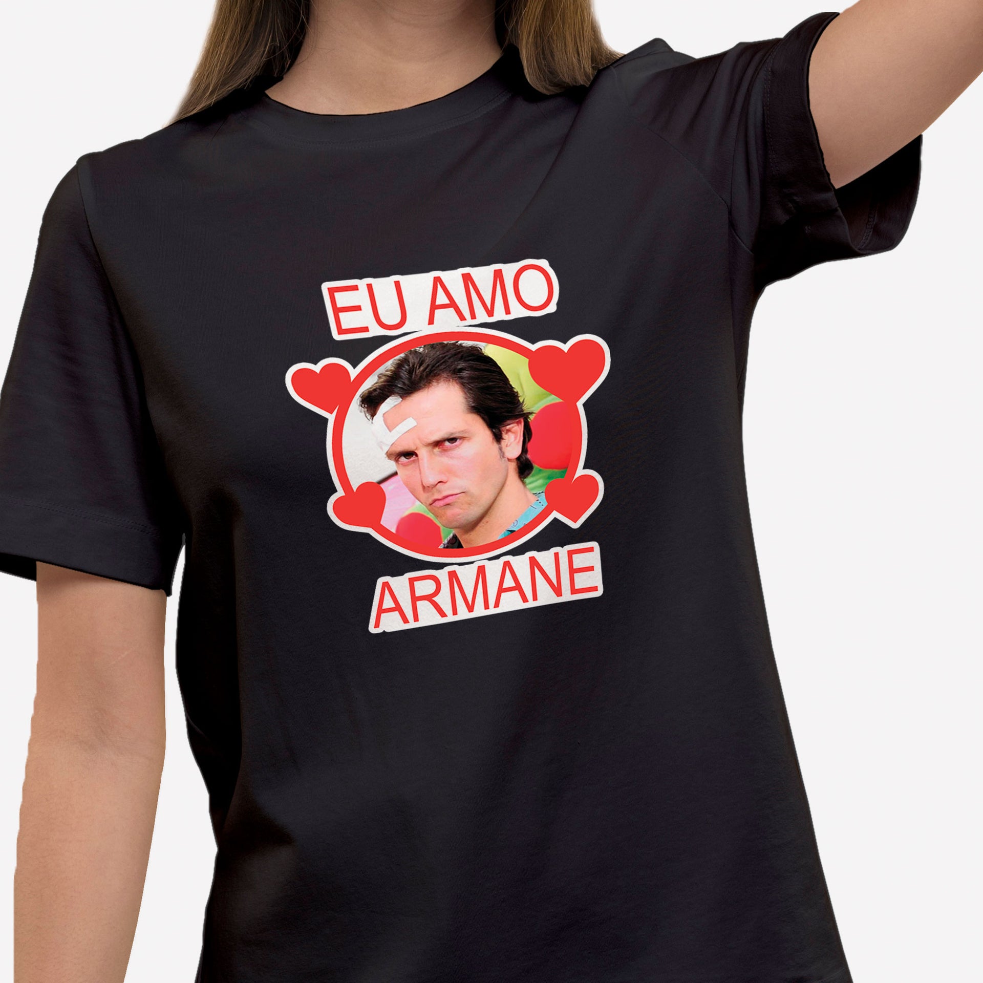 Camiseta Personalizada Estilo Eu Amo Armane