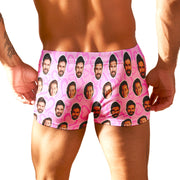 Cueca Personalizada Corações Rosa verso