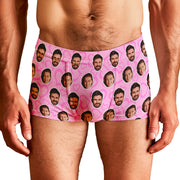 Cueca Personalizada Corações Rosa frente
